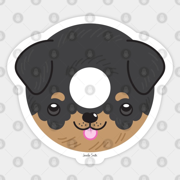 Dog Donuts (Rottweiler) Sticker by JenniferSmith